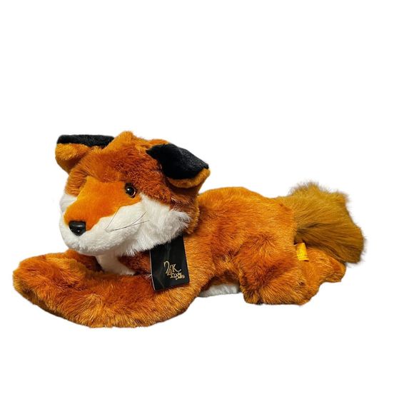 Vintage 24K Polar Puff Realistic Plush Red Fox 12” Tag Attached 1992 Animal - Picture 4 of 16